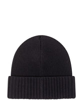 BOSS - Fati Ribbed Beanie with Turn Up - Blue - LIDIASHOPPING® - Official Website