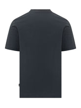BOSS - T-shirt with Embroidered Logo - Blue - LIDIASHOPPING® - Official Website