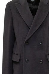 BOSS - Cappotto Doppiopetto con Revers a Punta - Blu - LIDIASHOPPING® - Official Website