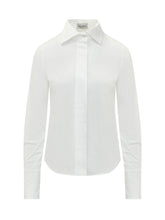 BALOSSA - Camicia Fiorini con Abbottonatura Nascosta - Bianco - LIDIASHOPPING® - Official Website