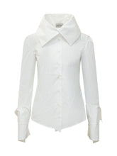 BALOSSA - Camicia Diomede con Collo Oversize - Bianco - LIDIASHOPPING® - Official Website