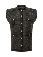 ACTUALEE - Gilet con Paillettes E Tasche - Nero - LIDIASHOPPING® - Official Website