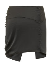ACTUALEE - Draped Skirt with Lace Insert - Black - LIDIASHOPPING® - Official Website