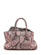 THE ATTICO - La Passeggiata Mini bag featuring a rectangular structure, top flap and two arched handles. Detailed with a decorative front turn lock, studs along the sides, reinforced corners and a knotted front ac - Pink - LIDIASHOPPING® - Official Website