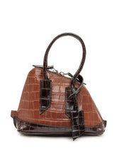 THE ATTICO - Borsa Sant Ambroeus Mini con Effetto Coccodrillo - Marrone - LIDIASHOPPING® - Official Website