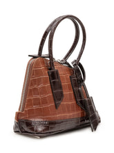 THE ATTICO - Borsa Sant Ambroeus Mini con Effetto Coccodrillo - Marrone - LIDIASHOPPING® - Official Website