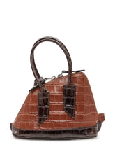 THE ATTICO - Borsa Sant Ambroeus Mini con Effetto Coccodrillo - Marrone - LIDIASHOPPING® - Official Website