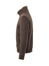 ESTERNO - Bomber con Collo Alto in Pelliccia - Marrone - LIDIASHOPPING® - Official Website