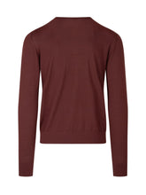 KNIT DE MONSIEUR - Maglia in Lana Merino Ultrafine a Girocollo - Rosso - LIDIASHOPPING® - Official Website