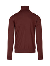 KNIT DE MONSIEUR - Dolcevita in Lana Merino Extrafine - Rosso - LIDIASHOPPING® - Official Website