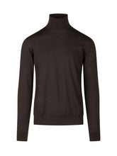 KNIT DE MONSIEUR - Dolcevita in Lana Merino Extrafine - Marrone - LIDIASHOPPING® - Official Website