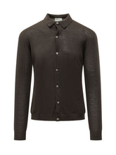 KNIT DE MONSIEUR - Camicia in Maglia con Collo a Punte - Nero - LIDIASHOPPING® - Official Website