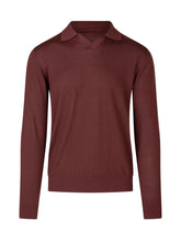 KNIT DE MONSIEUR - Polo in Lana Merino a Maniche Lunghe - Rosso - LIDIASHOPPING® - Official Website