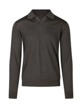 KNIT DE MONSIEUR - Polo in Lana Merino a Maniche Lunghe - Verde - LIDIASHOPPING® - Official Website