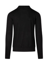 KNIT DE MONSIEUR - Polo in Lana Merino a Maniche Lunghe - Nero - LIDIASHOPPING® - Official Website