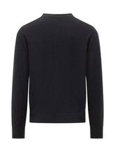 KNIT DE MONSIEUR - Maglia Girocollo con Bordi a Coste - Blu - LIDIASHOPPING® - Official Website