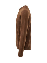 KNIT DE MONSIEUR - Maglia Girocollo con Bordi a Coste - Marrone - LIDIASHOPPING® - Official Website