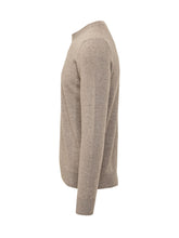 KNIT DE MONSIEUR - Maglia Girocollo con Bordi a Coste - Marrone - LIDIASHOPPING® - Official Website