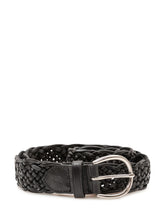 DRAGON DIFFUSION - Cintura London Intrecciata - Nero - LIDIASHOPPING® - Official Website