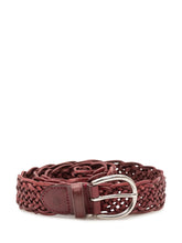 DRAGON DIFFUSION - Cintura London Intrecciata - Rosso - LIDIASHOPPING® - Official Website
