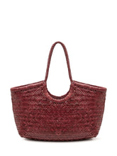 DRAGON DIFFUSION - Borsa Nanutcket Basket Intrecciata - Rosso - LIDIASHOPPING® - Official Website