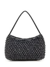 DRAGON DIFFUSION - Borsa Basil Shoulder Tote Intrecciata - Blu - LIDIASHOPPING® - Official Website