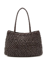 DRAGON DIFFUSION - Borsa S.Croce Cactus Basket Intrecciata - Marrone - LIDIASHOPPING® - Official Website