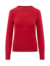 POLO RALPH LAUREN - Pullover Julianna a Trecce - Rosso - LIDIASHOPPING® - Official Website