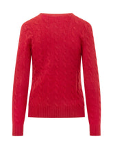 POLO RALPH LAUREN - Pullover Julianna a Trecce - Rosso - LIDIASHOPPING® - Official Website
