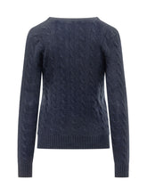 POLO RALPH LAUREN - Maglia Kimberly con Scollo a V - Blu - LIDIASHOPPING® - Official Website