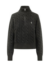 POLO RALPH LAUREN - Cable Knit Crew Neck Pullover - Black - LIDIASHOPPING® - Official Website