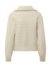 POLO RALPH LAUREN - Cardigan con Collo Ampio e Treccie - Bianco - LIDIASHOPPING® - Official Website