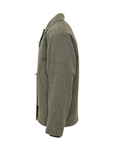 ADHOCONCEPT - Short Tweed Jacket with Metal Clasps - Green - LIDIASHOPPING® - Official Website