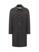 ADHOCONCEPT - Single-Breasted Coat with Buttons - Blue - LIDIASHOPPING® - Official Website
