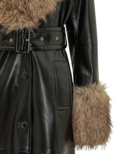 STAND STUDIO - Cappotto Estella con Collo Voluminoso E Cintura - Nero - LIDIASHOPPING® - Official Website