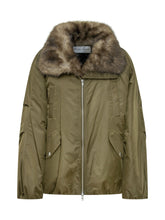STAND STUDIO - Giacca Thilda con Collo in Pelliccia - Verde - LIDIASHOPPING® - Official Website