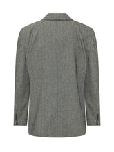 MARSEM - Oversized Herringbone Double-Breasted Blazer - Grey - LIDIASHOPPING® - Official Website