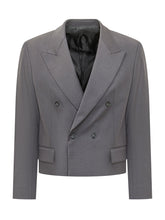 MARSEM - Blazer Spencer Cropped Doppiopetto - Grigio - LIDIASHOPPING® - Official Website