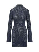 DONDUP - Openwork Mini Dress - Blue - LIDIASHOPPING® - Official Website