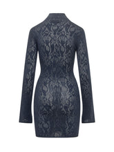 DONDUP - Openwork Mini Dress - Blue - LIDIASHOPPING® - Official Website