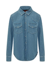 DONDUP - Camicia con Tasche Applicate - Blu - LIDIASHOPPING® - Official Website