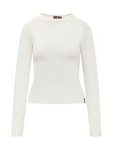 DONDUP - Maglia Girocollo con Bottoni - Bianco - LIDIASHOPPING® - Official Website