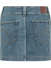 DONDUP - Mini Skirt with Front Buttons - Blue - LIDIASHOPPING® - Official Website