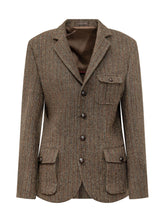 WALKER SLATER - Blazer con Motivo a Spina di Pesce - Marrone - LIDIASHOPPING® - Official Website