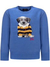 POLO RALPH LAUREN KIDS - Puppy Shirt - Blue - LIDIASHOPPING® - Official Website