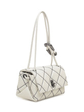 Borsa a Tracolla Doppia in Pelle Trapuntata - Borse A Spalla Donna | Lidia Shopping