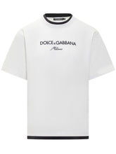 Dolce & Gabbana White T-Shirt with Logo - Collezione Happy Birthday | Lidia Shopping