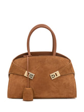 Ferragamo Brown Suede Handbag - Collezione Happy Birthday | Lidia Shopping