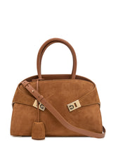 Ferragamo Brown Suede Handbag - Collezione Happy Birthday | Lidia Shopping