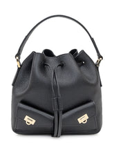 Ferragamo black leather bucket bag - Collezione Happy Birthday | Lidia Shopping